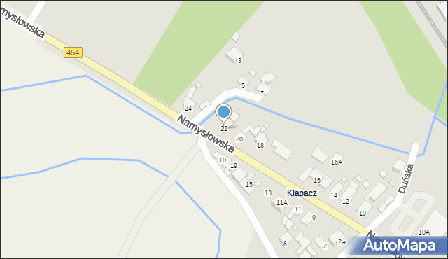 Opole, Namysłowska, 22, mapa Opola