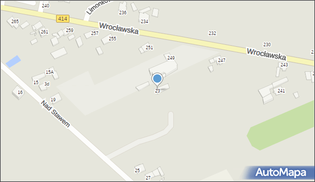 Opole, Nad Stawem, 3G, mapa Opola