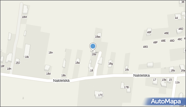 Orzech, Nakielska, 18AB, mapa Orzech
