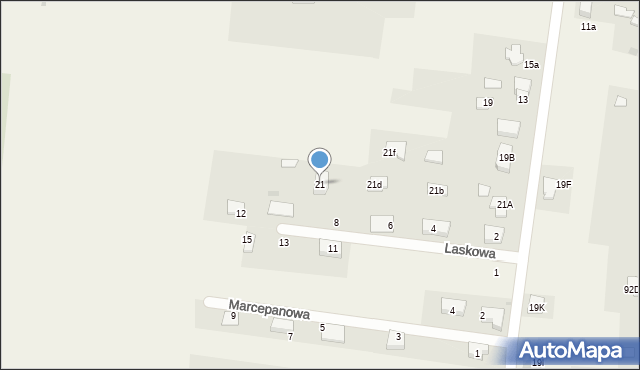 Orzech, Nakielska, 21, mapa Orzech