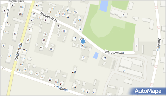 Osięciny, Narutowicza Gabriela, 18, mapa Osięciny