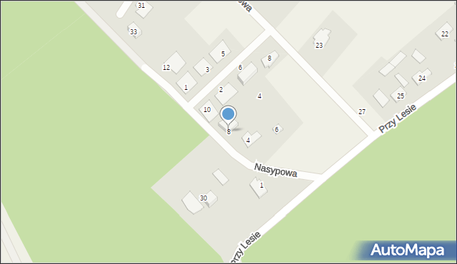 Osówiec, Nasypowa, 8, mapa Osówiec