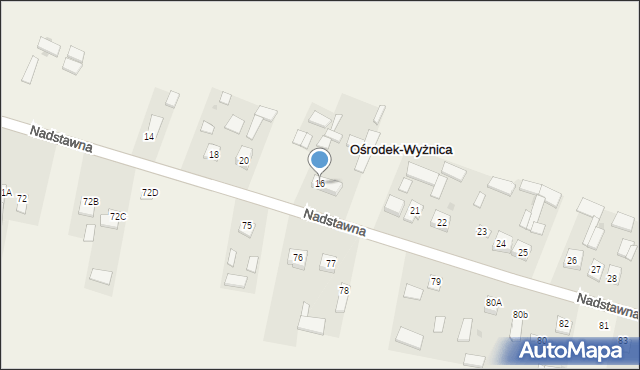 Ośrodek-Wyżnica, Nadstawna, 16, mapa Ośrodek-Wyżnica