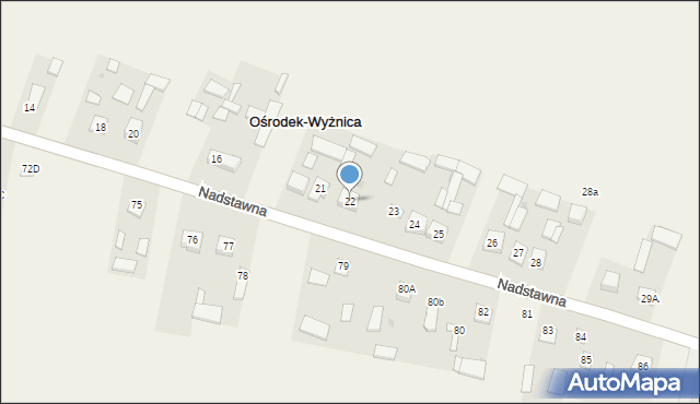 Ośrodek-Wyżnica, Nadstawna, 22, mapa Ośrodek-Wyżnica