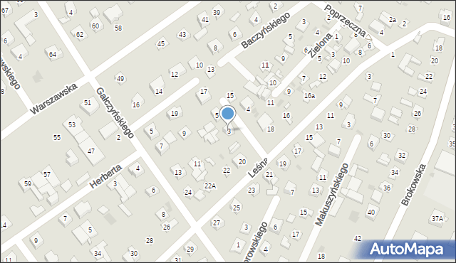 Ostrów Mazowiecka, Nałkowskiej Zofii, 3, mapa Ostrów Mazowiecka