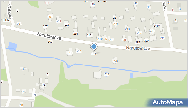 Otwock, Narutowicza Gabriela, 216, mapa Otwock