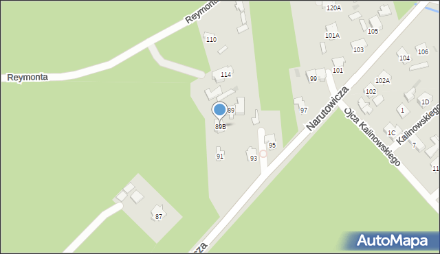 Otwock, Narutowicza Gabriela, 89B, mapa Otwock