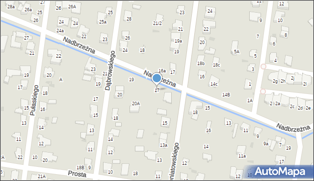 Ożarów Mazowiecki, Nadbrzeżna, 17, mapa Ożarów Mazowiecki