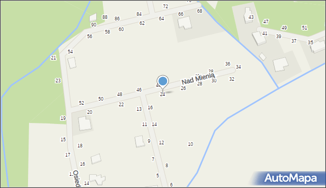 Ozorowice, Nad Mienią, 24, mapa Ozorowice