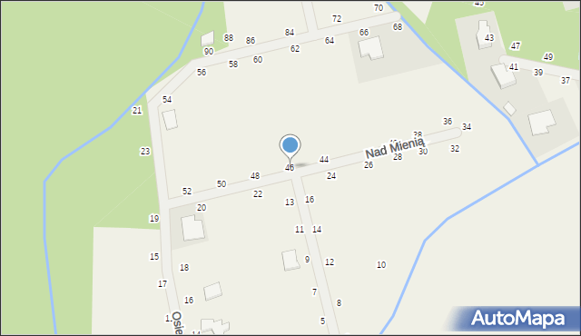 Ozorowice, Nad Mienią, 46, mapa Ozorowice