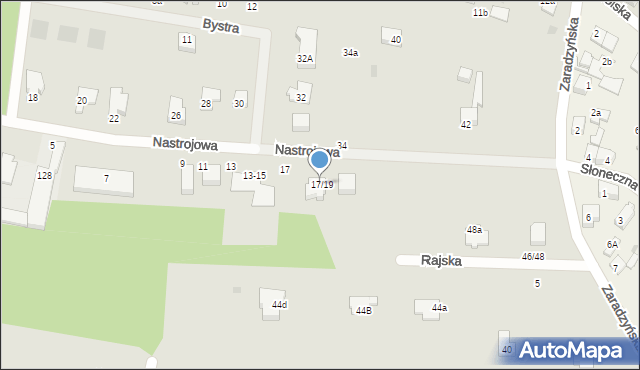 Pabianice, Nastrojowa, 19, mapa Pabianic