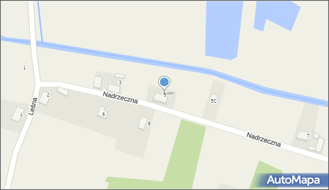 Panoszów, Nadrzeczna, 5, mapa Panoszów