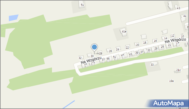 Pękowice, Na Wzgórzu, 30, mapa Pękowice