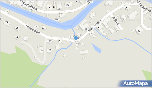 Piechowice, Nadrzeczna, 7, mapa Piechowice