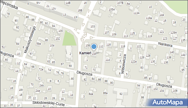 Piekary Śląskie, Nankera, bp., 110, mapa Piekary Śląskie