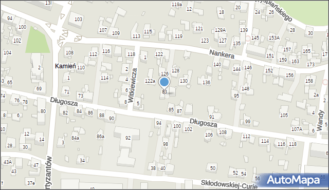 Piekary Śląskie, Nankera, bp., 128A, mapa Piekary Śląskie