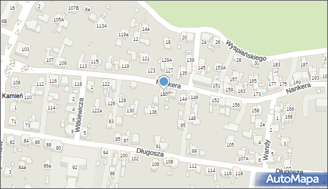 Piekary Śląskie, Nankera, bp., 140, mapa Piekary Śląskie