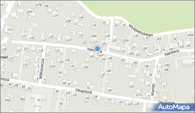 Piekary Śląskie, Nankera, bp., 142, mapa Piekary Śląskie