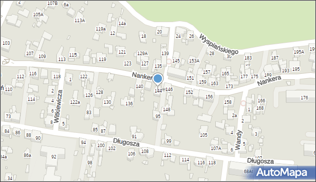 Piekary Śląskie, Nankera, bp., 144, mapa Piekary Śląskie