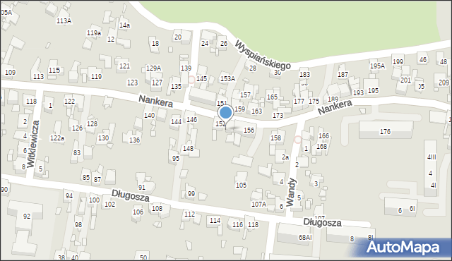 Piekary Śląskie, Nankera, bp., 154, mapa Piekary Śląskie