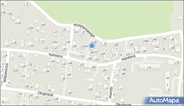 Piekary Śląskie, Nankera, bp., 157, mapa Piekary Śląskie