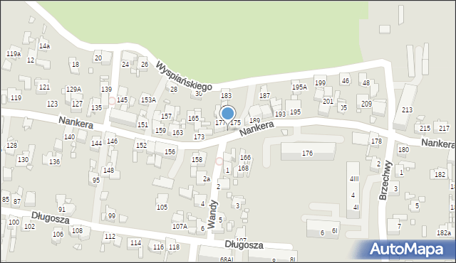 Piekary Śląskie, Nankera, bp., 181, mapa Piekary Śląskie