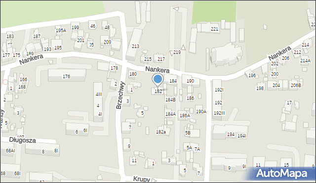 Piekary Śląskie, Nankera, bp., 182, mapa Piekary Śląskie