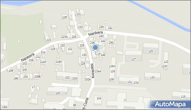 Piekary Śląskie, Nankera, bp., 234A, mapa Piekary Śląskie