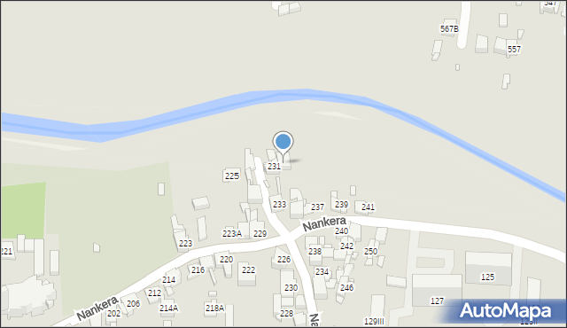 Piekary Śląskie, Nankera, bp., 235a, mapa Piekary Śląskie