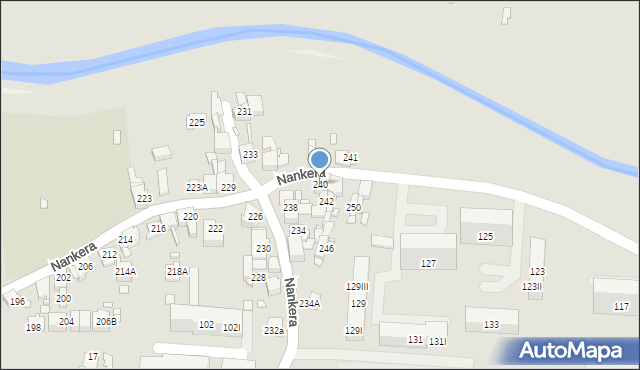 Piekary Śląskie, Nankera, bp., 240, mapa Piekary Śląskie