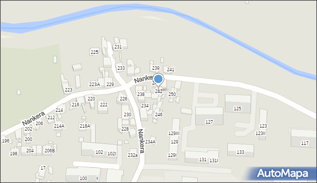 Piekary Śląskie, Nankera, bp., 242, mapa Piekary Śląskie