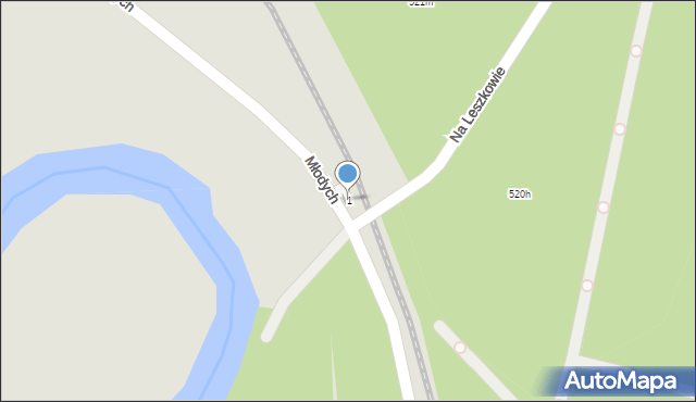 Piła, Na Leszkowie, 1, mapa Piły