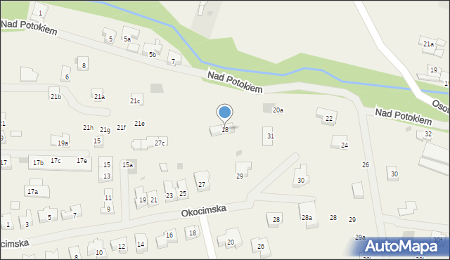 Pilchowo, Nad Potokiem, 18, mapa Pilchowo