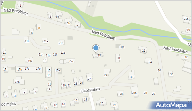 Pilchowo, Nad Potokiem, 18a, mapa Pilchowo