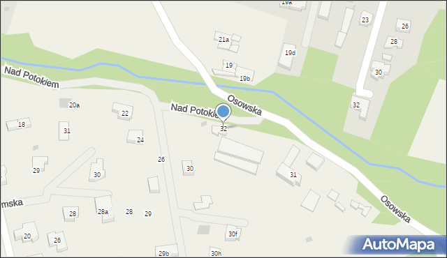Pilchowo, Nad Potokiem, 32, mapa Pilchowo