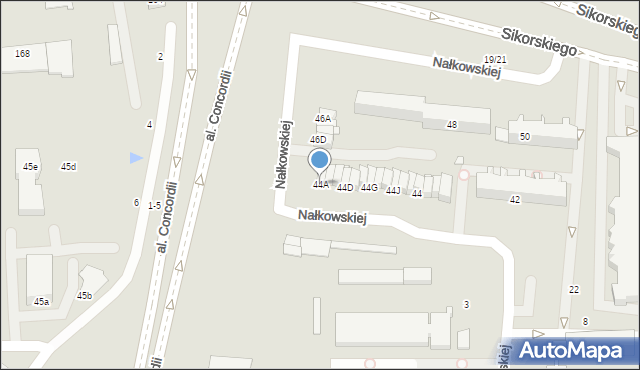 Piotrków Trybunalski, Nałkowskiej Zofii, 44A, mapa Piotrków Trybunalski