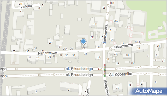 Piotrków Trybunalski, Narutowicza Gabriela, 23, mapa Piotrków Trybunalski