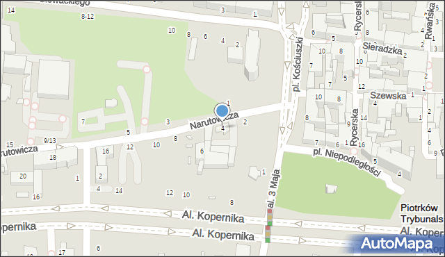 Piotrków Trybunalski, Narutowicza Gabriela, 4, mapa Piotrków Trybunalski