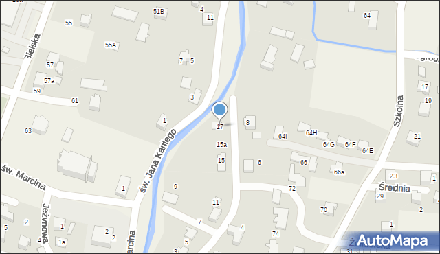 Pisarzowice, Nadbrzeżna, 17, mapa Pisarzowice