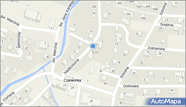 Pisarzowice, Nadbrzeżna, 2, mapa Pisarzowice