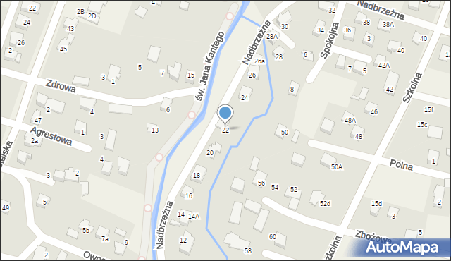 Pisarzowice, Nadbrzeżna, 22, mapa Pisarzowice