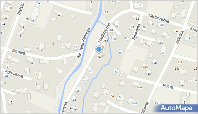 Pisarzowice, Nadbrzeżna, 24, mapa Pisarzowice