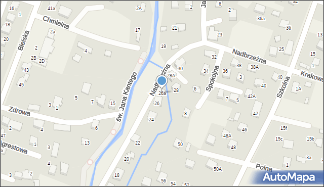 Pisarzowice, Nadbrzeżna, 26a, mapa Pisarzowice