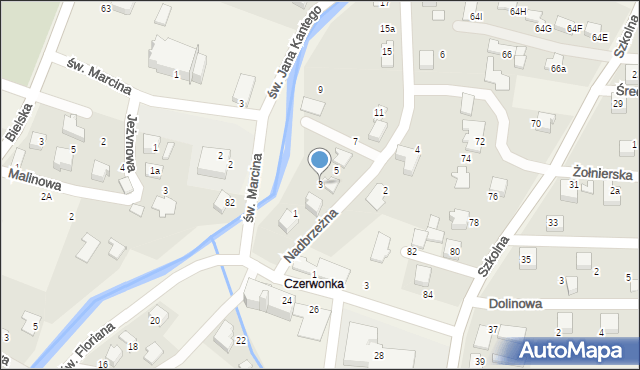 Pisarzowice, Nadbrzeżna, 3, mapa Pisarzowice