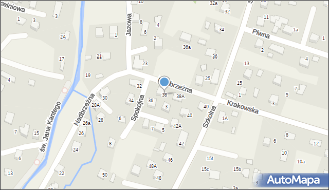 Pisarzowice, Nadbrzeżna, 38, mapa Pisarzowice