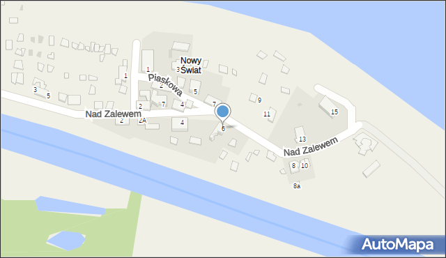 Pławniowice, Nad Zalewem, 6, mapa Pławniowice