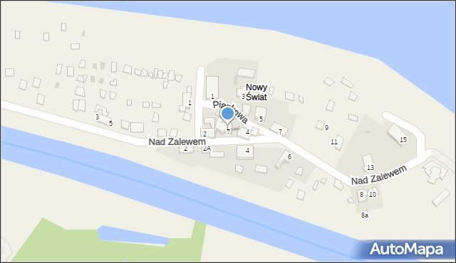 Pławniowice, Nad Zalewem, 7, mapa Pławniowice