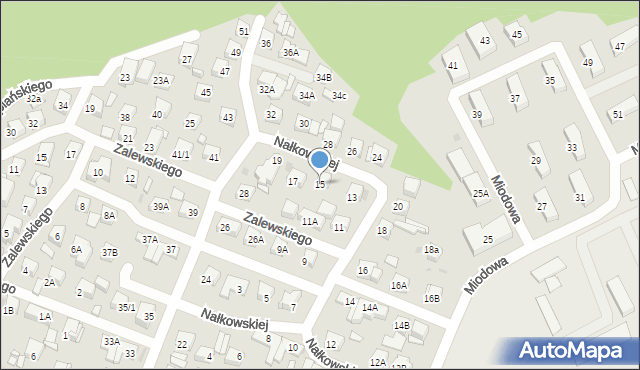 Płock, Nałkowskiej Zofii, 15, mapa Płock