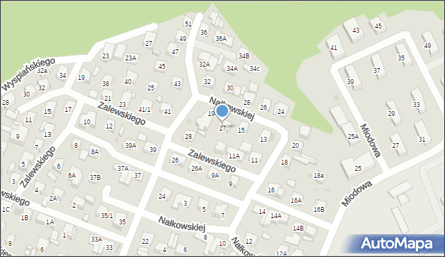 Płock, Nałkowskiej Zofii, 17, mapa Płock