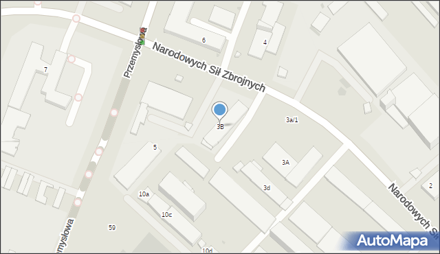 Płock, Narodowych Sił Zbrojnych, 3B, mapa Płock